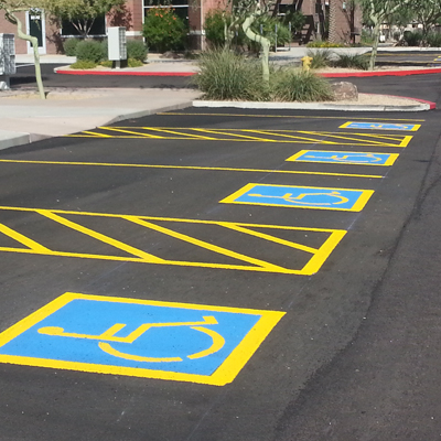 ada parking spaces required painting Phoenix.