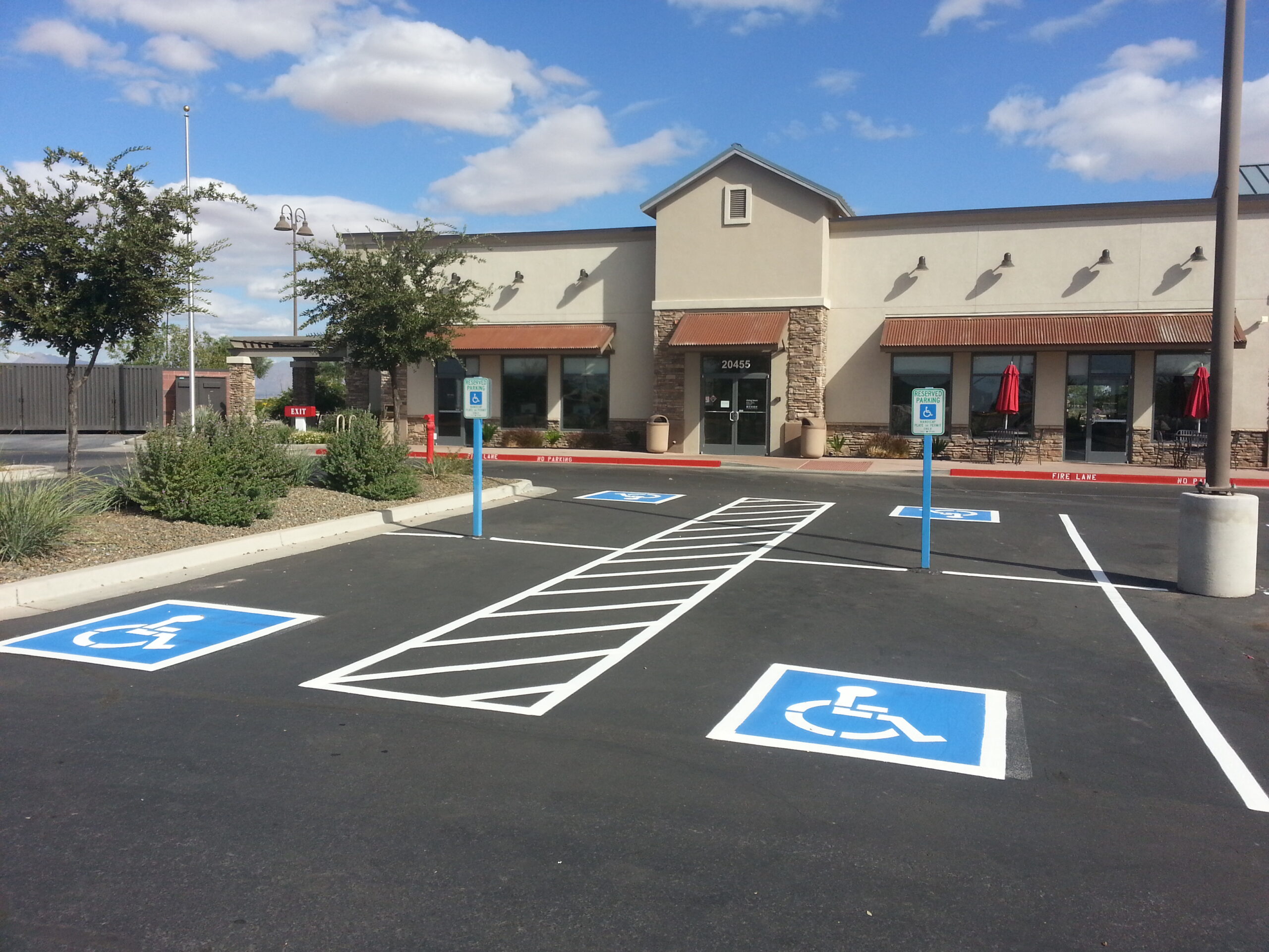 parking lot painting for ada compliance in Chandler, AZ.