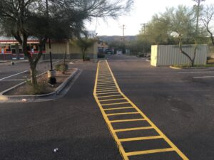 who paints pedestrian crosswalks in parking lots in Phoenix?